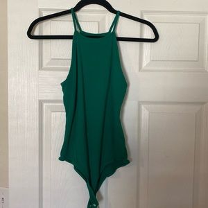 Green halter top